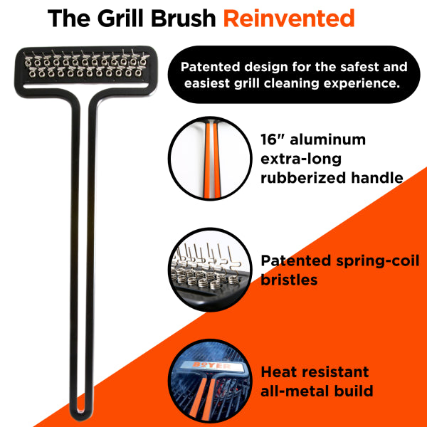 Boyer Brush™ The Safest Grill Brush Backyard Grills Inc