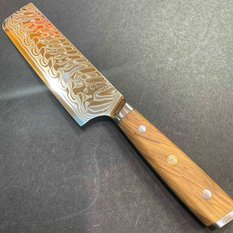 Interstellar Nakiri Knife Damascus | Backyard Grills