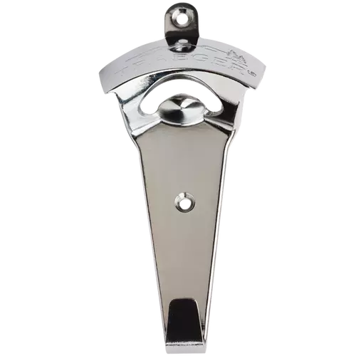 Chrome bottle opener that attaches to your grill
