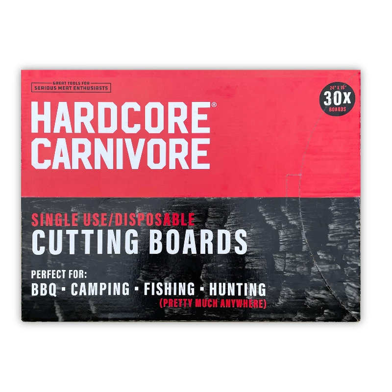 Hardcore Carnivore Disposable Cutting Boards 30pk | Backyard Grills