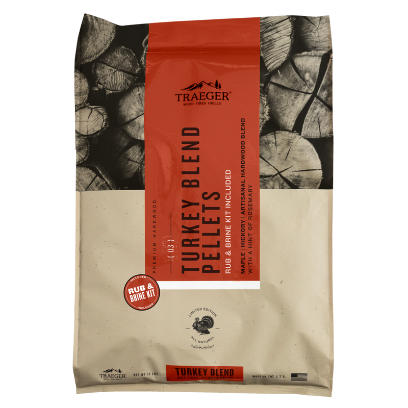 Traeger Turkey Blend Pellets with Brine Rub Kit Backyard