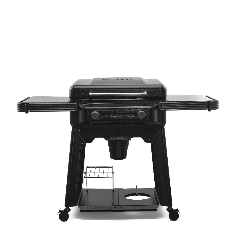 Black grill on a white background