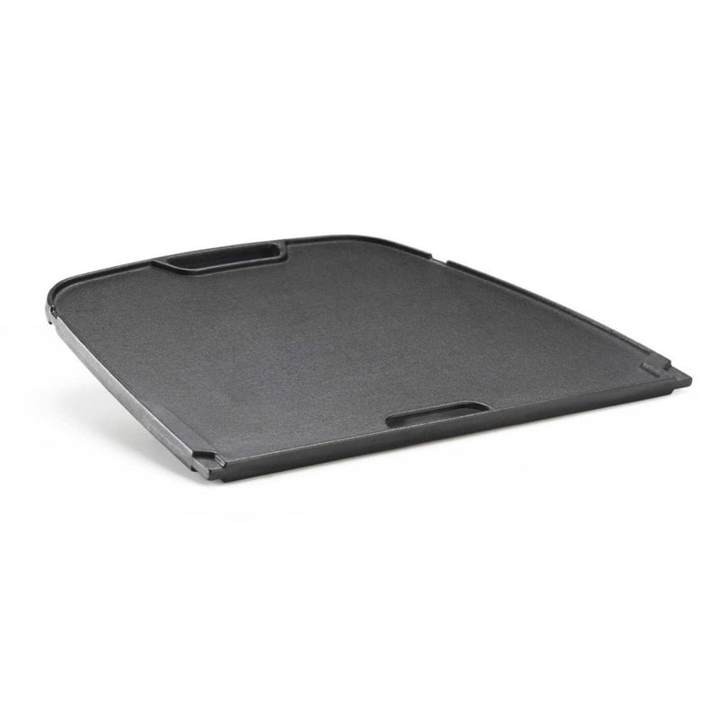 cast iron griddle on a white background