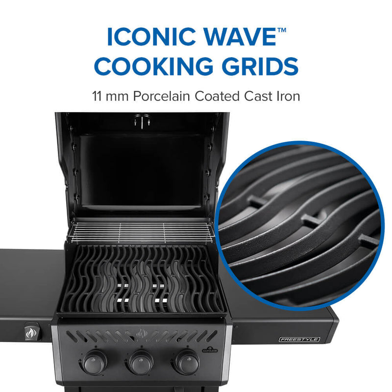 Freestyle™ 365 3-Burner, Matte Black