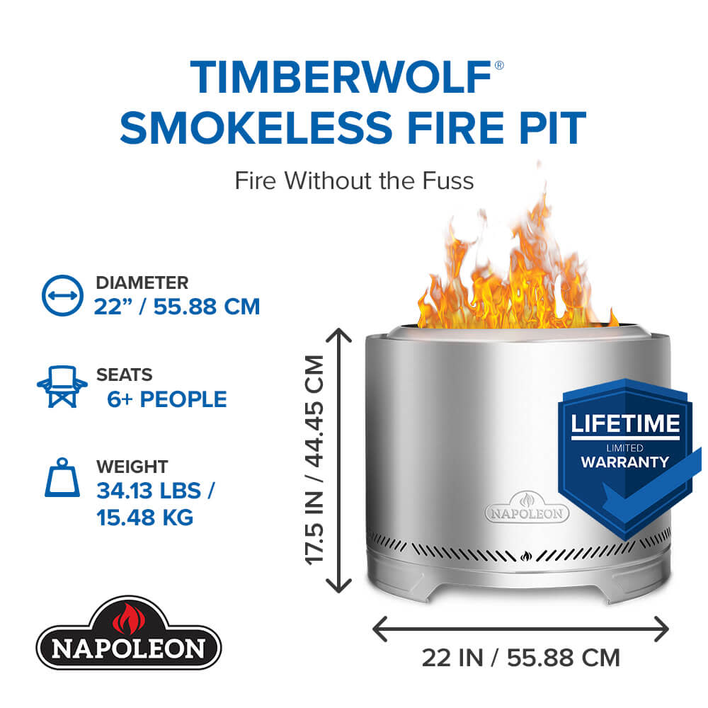 Napoleon Timberwolf® Smokeless Fire Pit | Backyard Grills