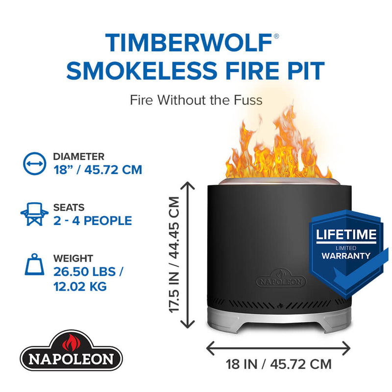 Napoleon Timberwolf® Smokeless Fire Pit - 18