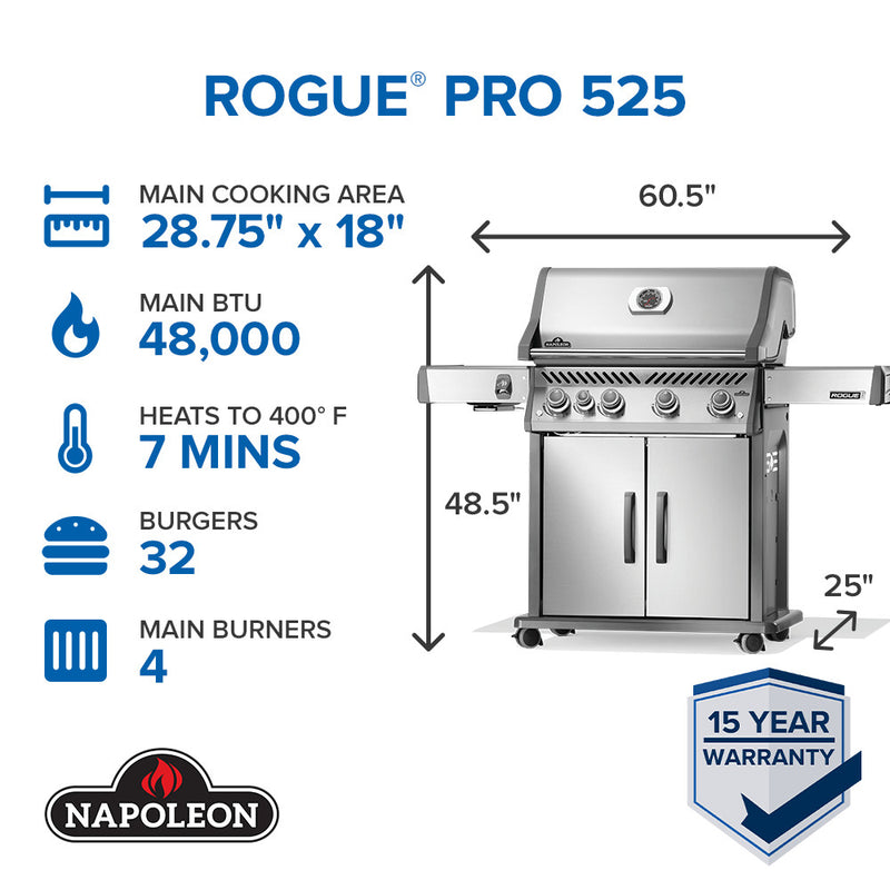 Rogue® PRO 525 SIB with Infrared Side Burner