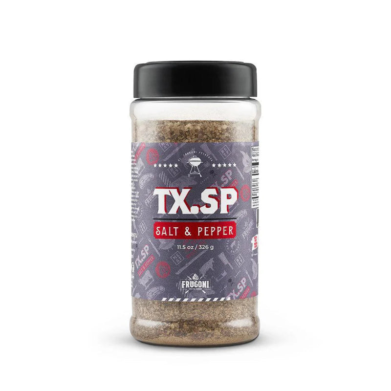 Jar of TX.SP Salt & Pepper on a white background