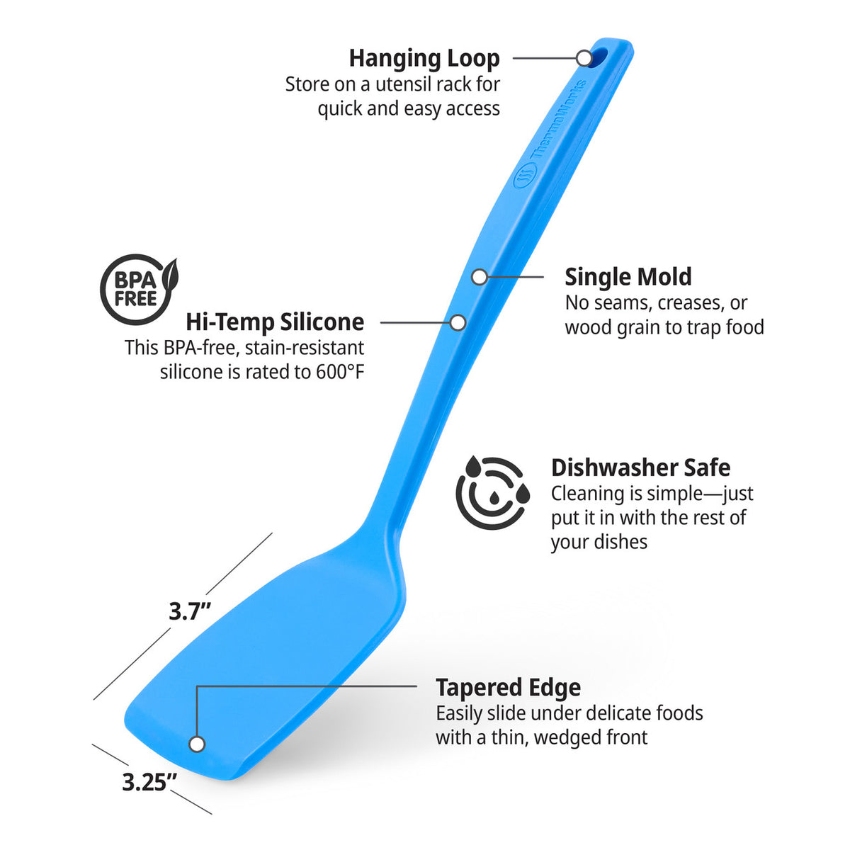 ThermoWorks Hi-Temp Silicone Turner 600°F | Backyard Grills | Backyard ...