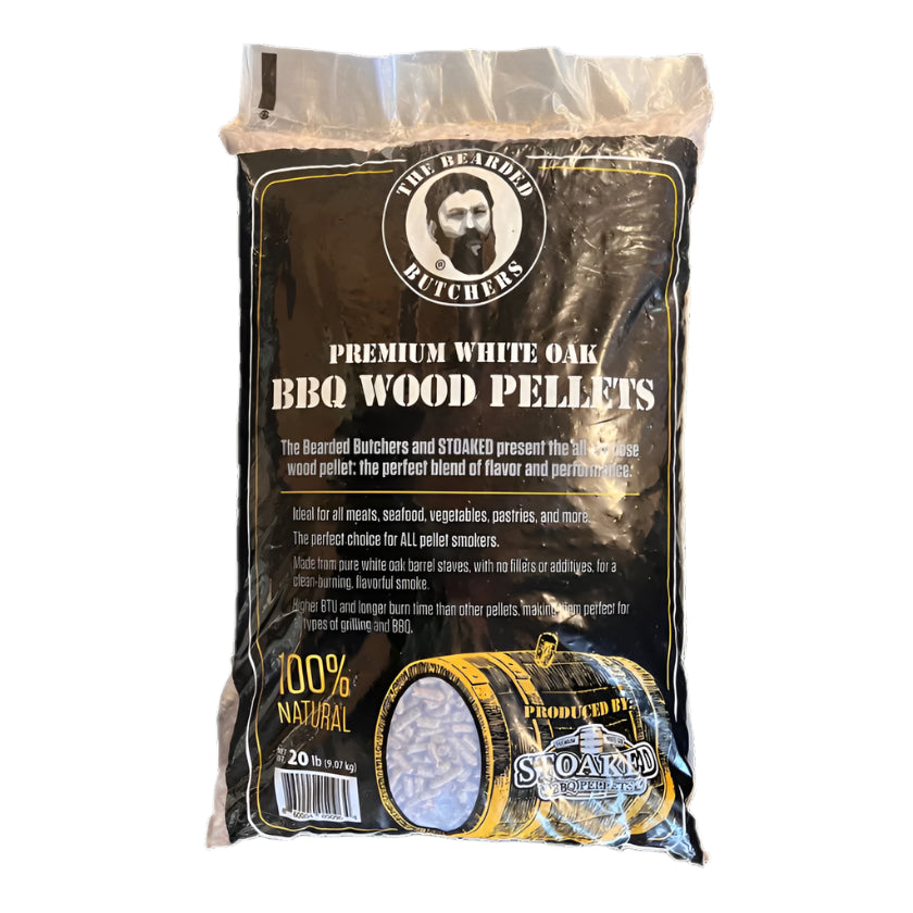 Bearded Butchers Premium White Oak Pellets - 20 lbs