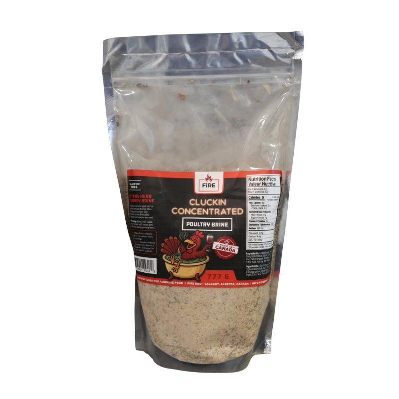 bag of turkey brine on white background