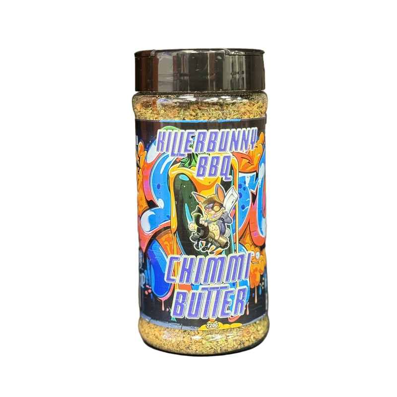 Jar of 'Chimbal Butter' on a white background