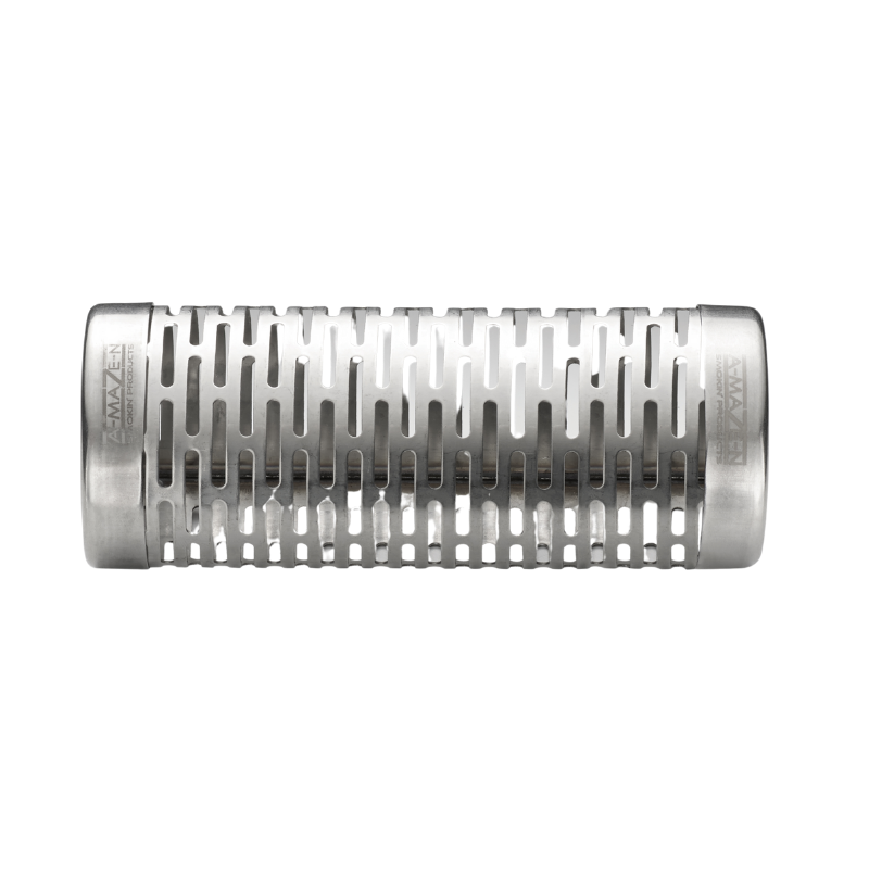 12-inch metal tube with many holes for smoke to escape