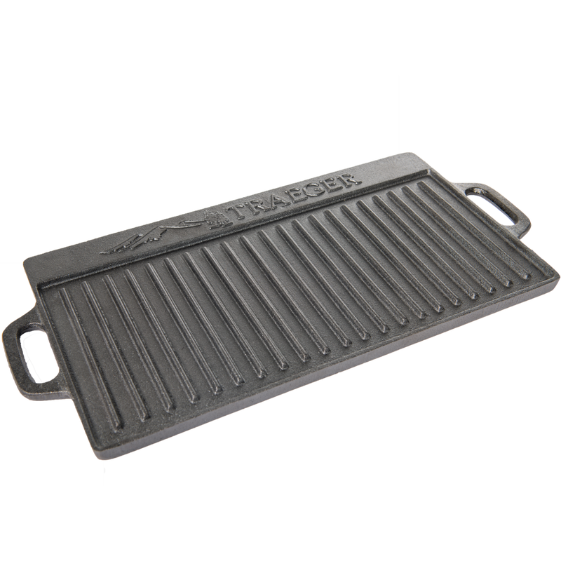 Cast iron rectangle showing the side with grill lines