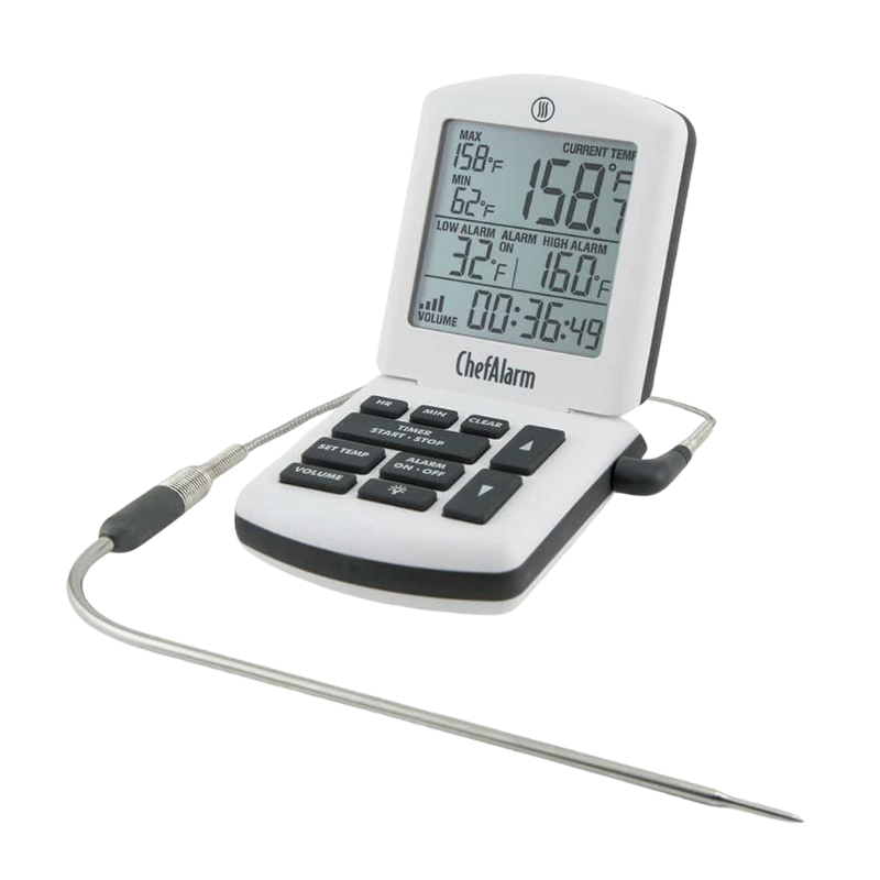 LCD Screen and control buttons with temperature probe