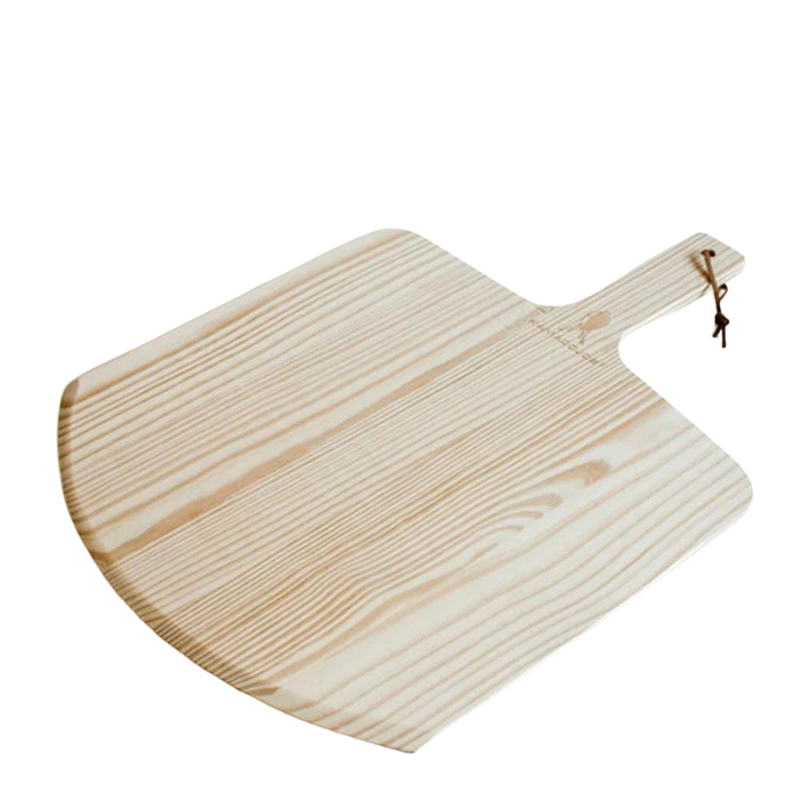 large wooden square shaped paddle with handle 