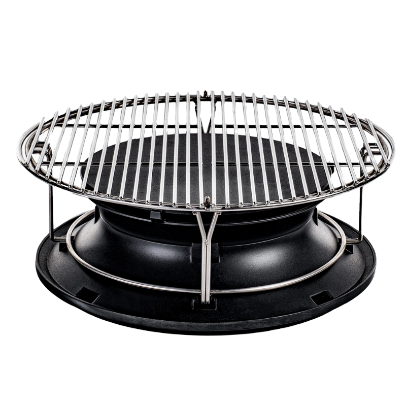 device that replaces the main grill grate for optimal smoke distribution