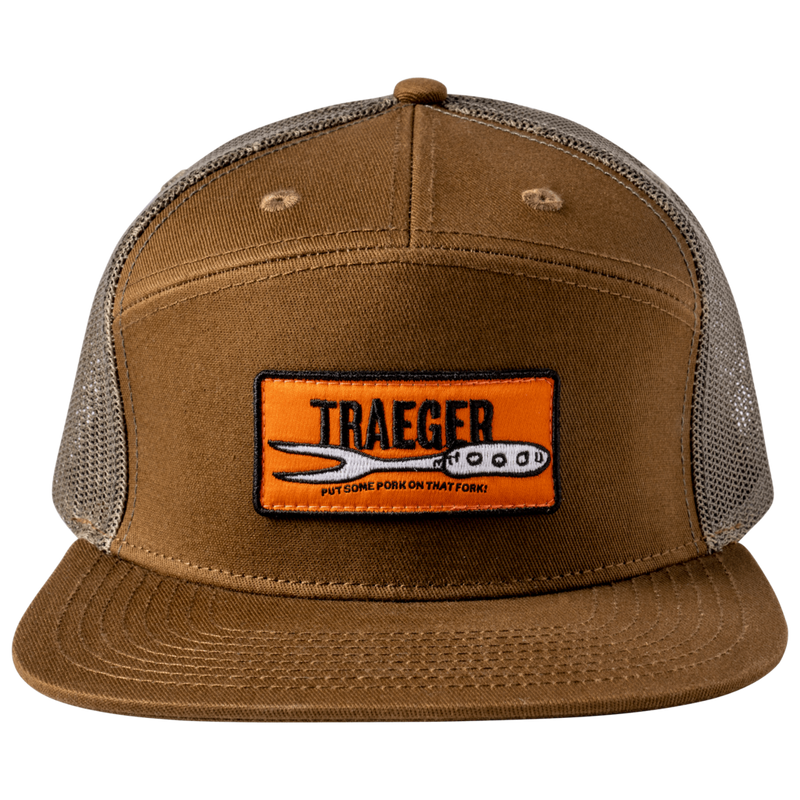 Traeger Pork on That Fork 7-Panel Trucker Hat